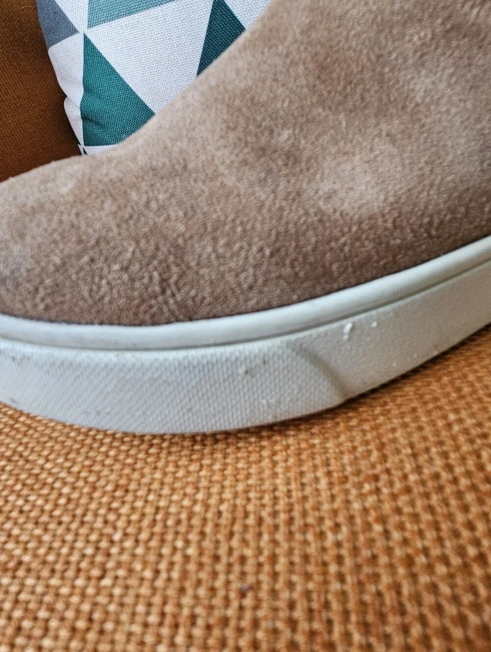 UGG Kids Tan Suede Double Zip-Closure Ankle Sneakers Sz 2 Cool Kid